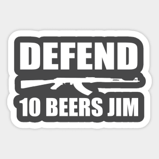 10 Beers Jim Sticker